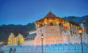 Buddhist Temple in evening light